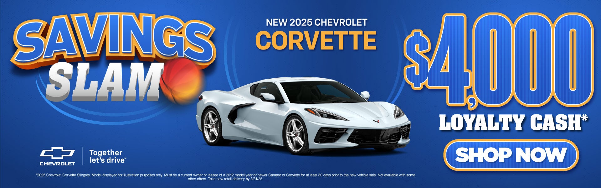 New 2025 Corvette $4,000 loyalty cash* Shop now