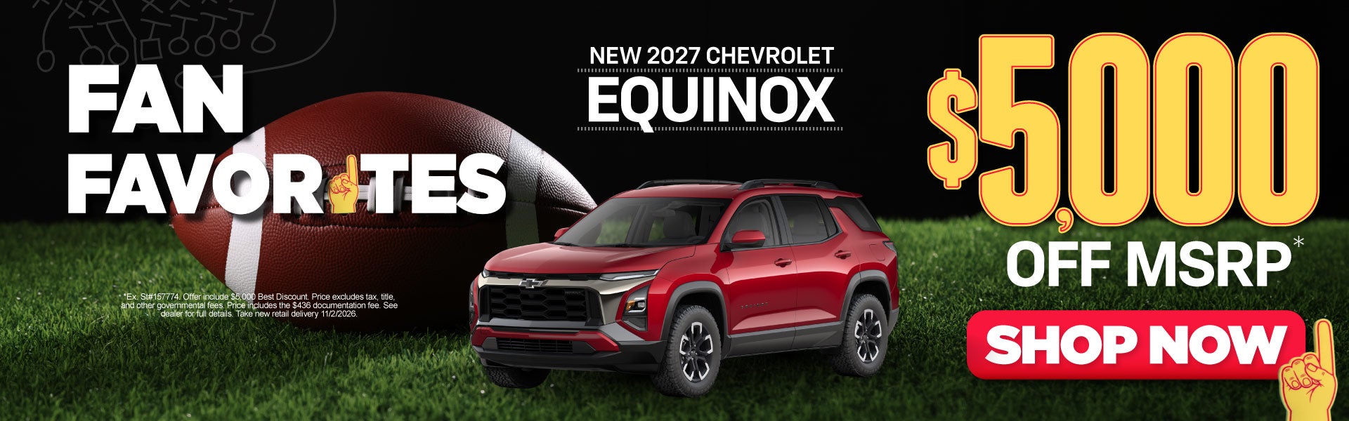 New 2027 Chevrolet Equinox $5,000 OFF MSRP*