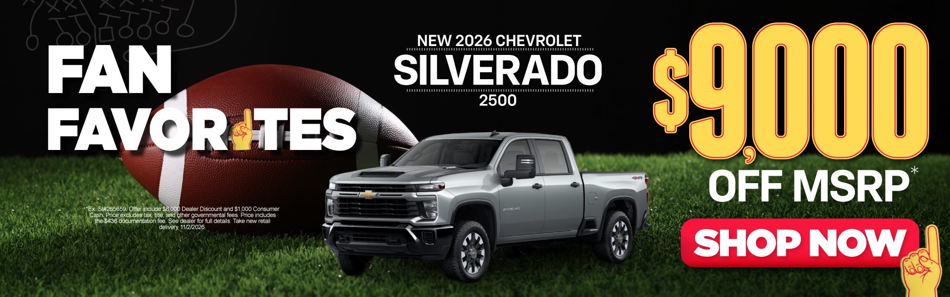 New 2026 Chevrolet Silverado 2500 $9,000 OFF MSRP*