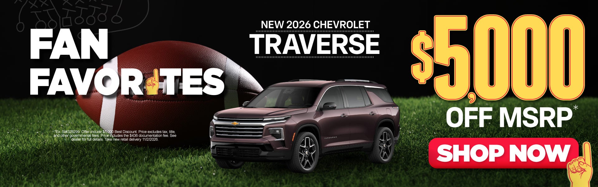 New 2026 Chevrolet Traverse $5,000 OFF MSRP*
